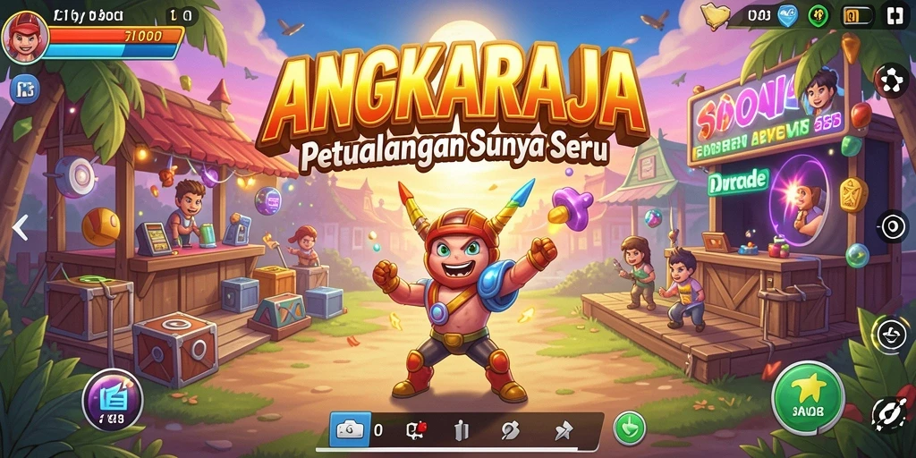 Tampilan gameplay seru dari game ANGKARAJA yang penuh tantangan.