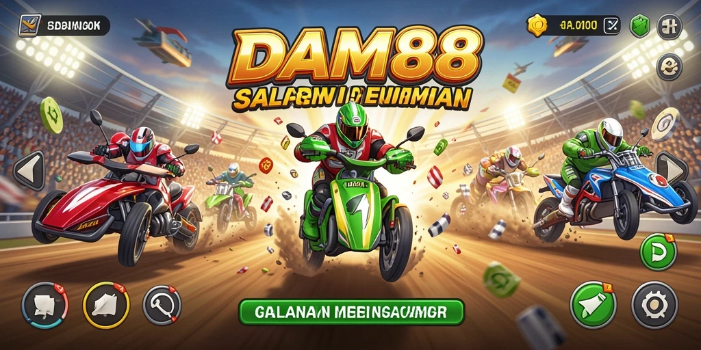 Gameplay balapan yang mendebarkan dan grafis menawan dalam DAM88.