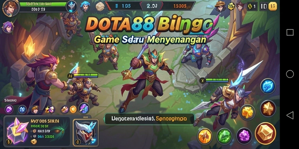 Tampilan gameplay DOTA88 dengan kartu Bingo yang menarik dan interaktif.