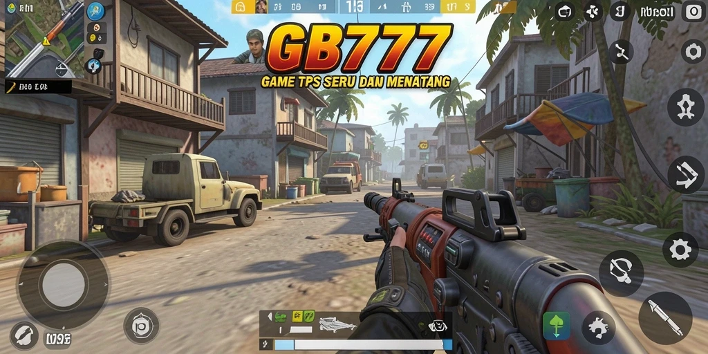 Tampilan screenshot GB777 menunjukkan aksi pertempuran yang intens.