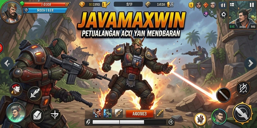 Gameplay seru dari JAVAMAXWIN dengan aksi mendebarkan.
