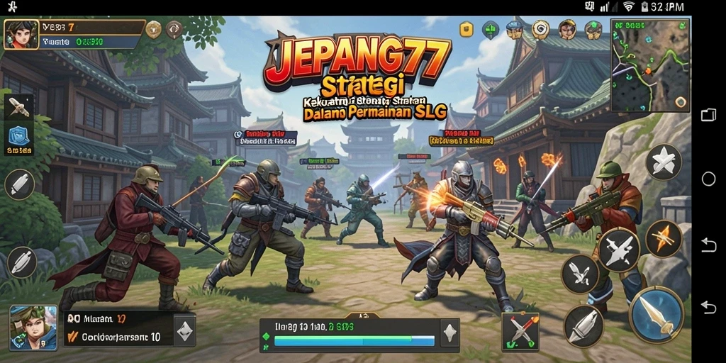 Tangkapan layar JEPANG77 menunjukkan suasana pertempuran yang mendebarkan.
