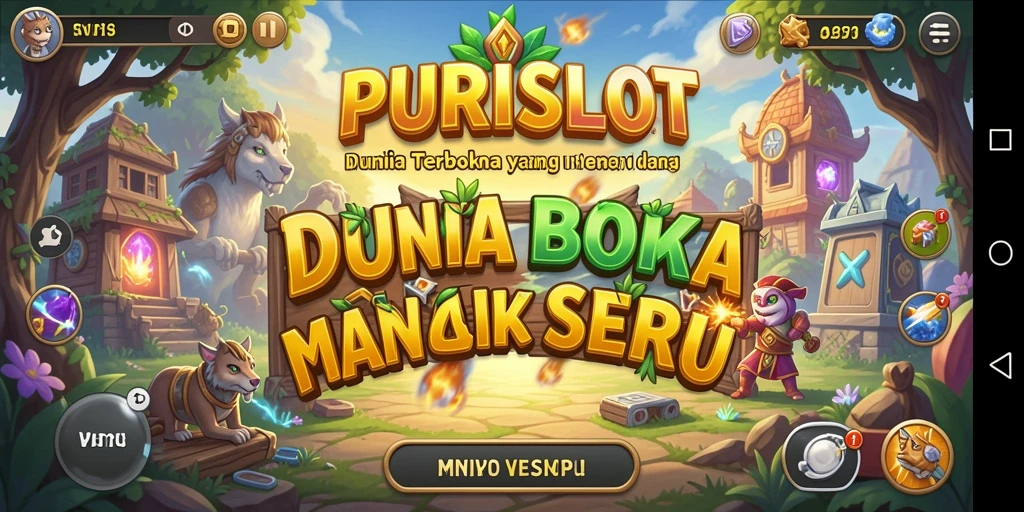 Screenshot gameplay PURISLOT menampilkan dunia terbuka yang menakjubkan.