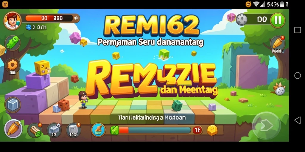 Screenshot gameplay REMI62 yang menunjukkan tantangan Puzzle.