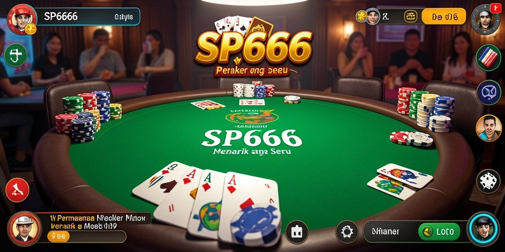 Tampilan layar utama SP666 saat bermain poker yang seru.