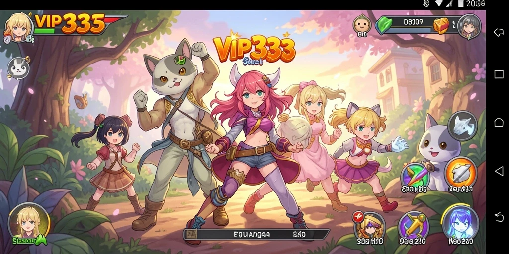 Tampilan gameplay yang menarik dan karakter anime yang memukau.