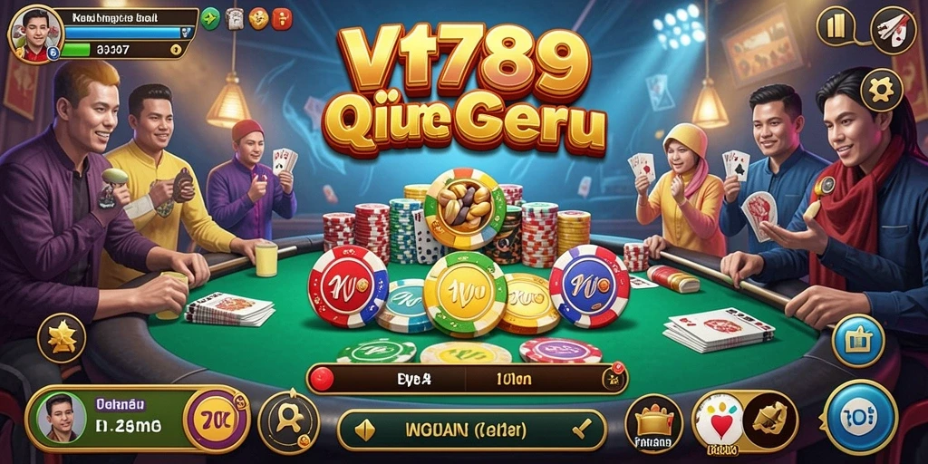 Screenshot utama VT789 menampilkan aksi seru permainan QiuQiu.